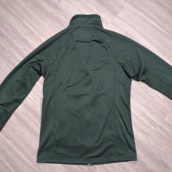 Patagonia R1 Regulator Men's Small Full Zip Jacket Green Waffle Knit Grid Fleece - Picture 8 of 11